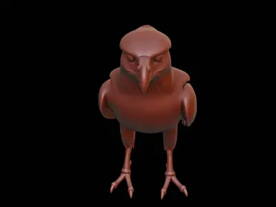 Hawk Animal Sculpture 3D print model get