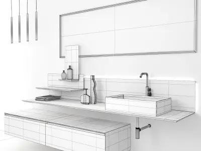 Bathroom furniture set Arcom Moov 3D model