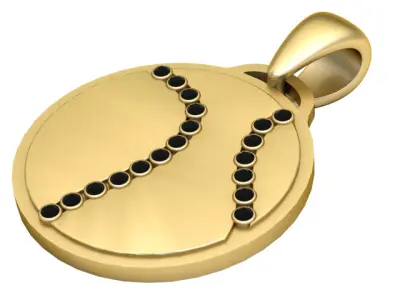 baseball PENDANT  3D print model
