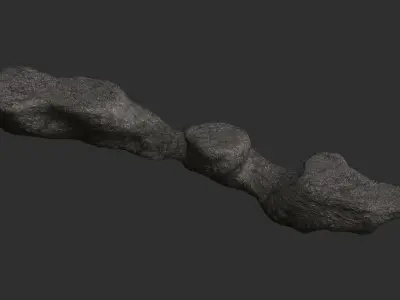 Long Flat Rocks Free low-poly 3D model