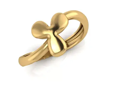 Y alphabet bypass shell hallow ring 3D print model