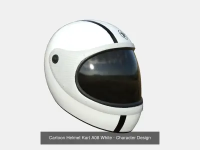 10 Cartoon Karts White Collection - Vehicle Racing Design 3D Model Pack