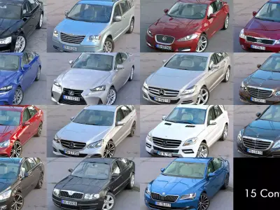 Contemporary cars for Arch viz 3D Model Pack