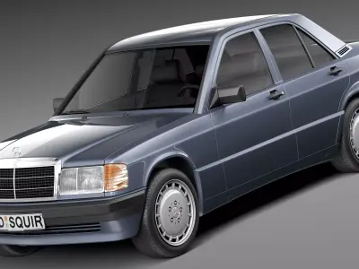 Mercedes-Benz 190E W201 1982-1993 3D model