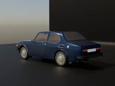 Saab 99 model year of 1975 3D model