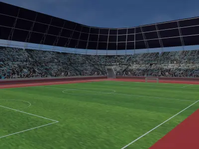 Olympic Stadium - Soccer Fans Low-poly 3D model buy