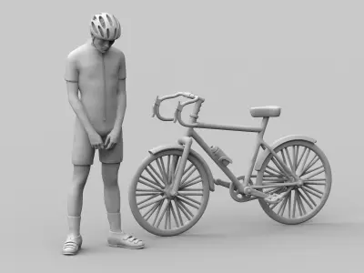 cyclist 3D print model