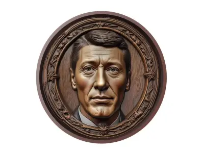 Robert Lewandowski Footballer Medallion 3D print model