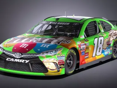 Nascar MnMs Kyle Busch 2017 VRAY 3D model