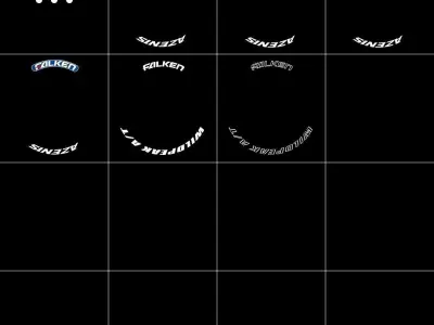 20x Falken tire sidewall 4K PNG decals Texture