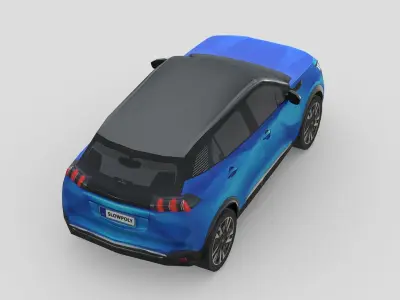 Peugeot e-2008 Low-poly 3D model