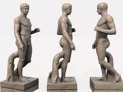 Doryphoro Classical Greek Sculpture 3D model