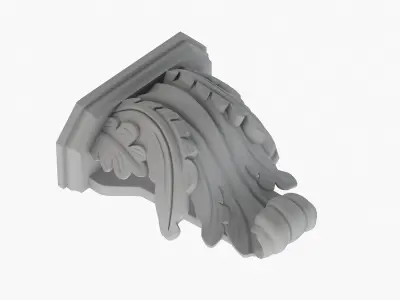 Scroll Corbel 04 3D model