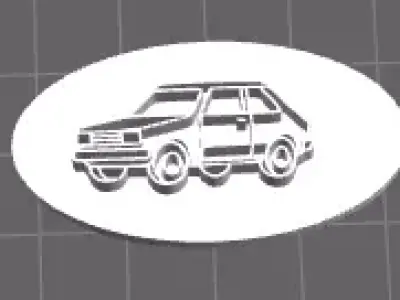 car cake model 3D print model