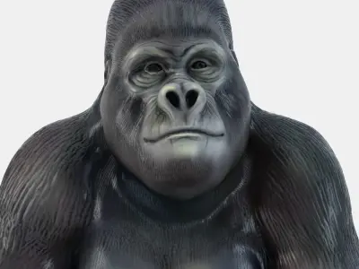 Figurine Gorilla 4 3D model
