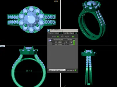 Woman Wedding Ring 184 3D print model