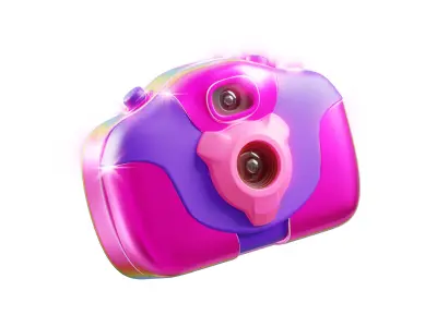 3D Retro 90s Illustration 3D model