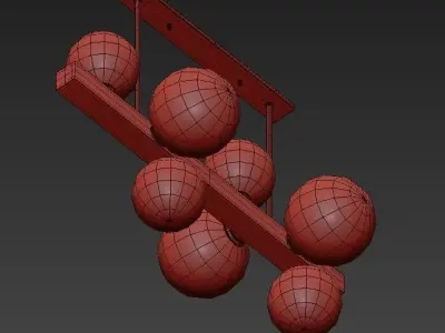 Hinsdale four balls hanging from chain 3D model