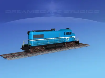 Diesel Locomotive V04 3D model
