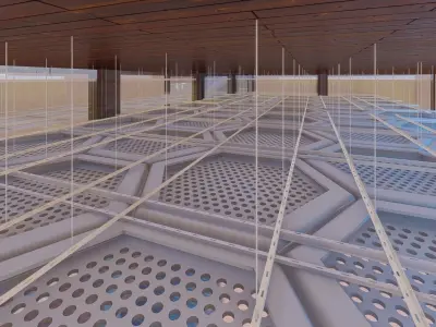 BIM-GC-      Hexagon Metal Suspended Ceiling    -From Architect- 3D model