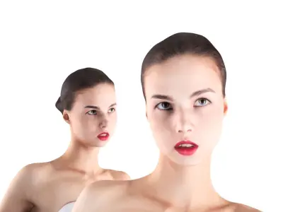 Female in bath towel 03 Low-poly 3D model