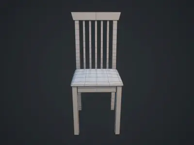 Dining chair 2 PBR Low-poly 3D model
