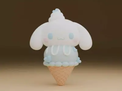 Ice cream sanrio cinnamoroll 17 3D print model