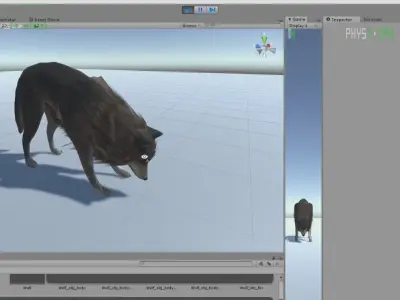 Wolf Rigged Low-poly and Game-Ready  Low-poly 3D model