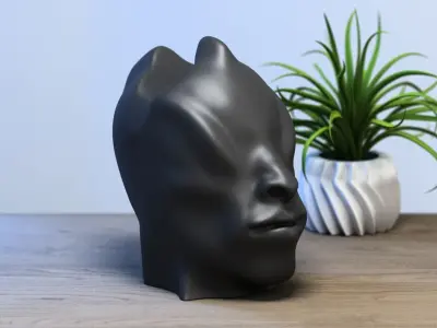 Human head Ps5 controller stand 3D print model