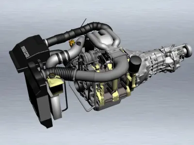 Rotary 13B RX7 MAZDA 3D model