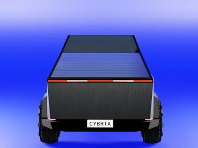 Tesla Cybertruck Low-poly 3D model 2