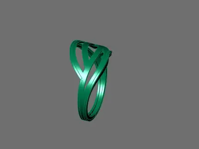 Women Ring Plain Ring Ready STL 3DM Models Womens Rings 3D print model 60