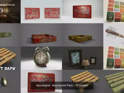 Apocalypse  Abandoned Pack 3D Model Collection