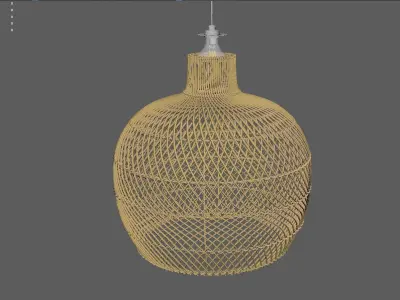 Eco-friendly  Decoration Handmade bamboo lamp shape 3D model