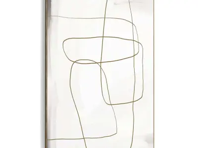 Plaster Two Photo Frame 503 Low-poly 3D model