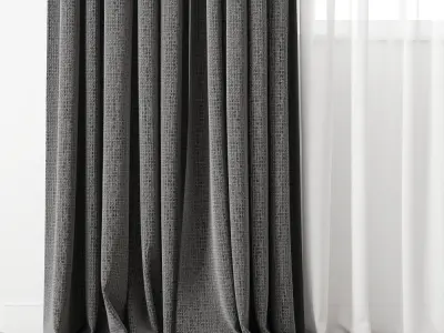 Curtain101 blackout curtains for living room 3D model