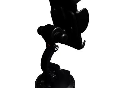 Modern Car Phone Holder with Smartphone Low-poly 3D model