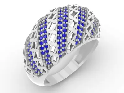 Jewelry Diamond Ring Model RG68 Free 3D print model