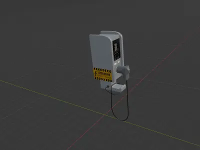 ELECTRIC CAR CHARGE STATION 3D model
