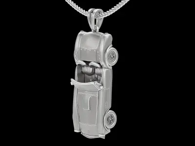 Car pendan gold printable jewelry 3D model 3D print model 3D print model