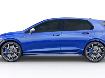 Volkswagen Golf 8 R 2022 Low-poly 3D model