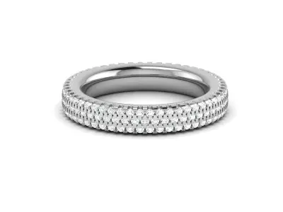 Band 3dm Render Details diamond eternity ring gold 3D print model