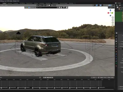 Realistic HDR Environment Perfect for Automotive Renders 3D model