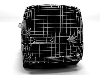 OPEL COMBO 2013 LOWPOLY Low-poly 3D model