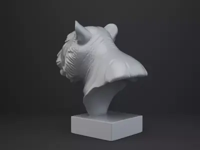 Tiger Bust - Animal Figurine 3D print model