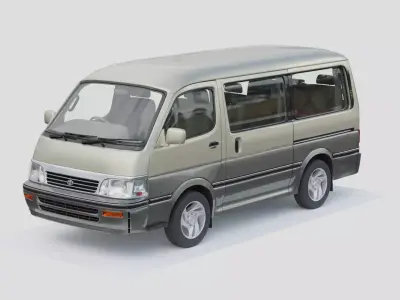 Toyota Hiace 1993 Low-poly 3D model