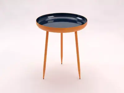 SIDE TABLE---Plate and tripod 3D model