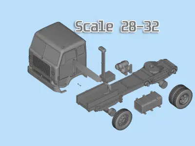 STL printable the Swedish F88 F89 series of heavy duty trucks  3D print model