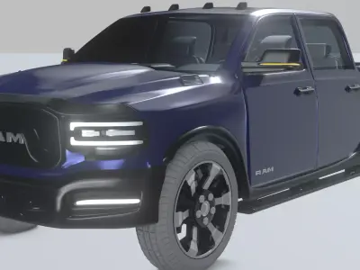 Dodge Ram 2020 Low-poly 3D model