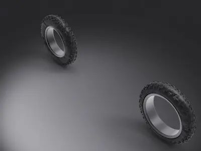 Motorcycle tire num2 3D model